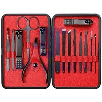 Coupe-ongles noir de haute qualité en acier inoxydable, kit professionnel de manucure et de beauté