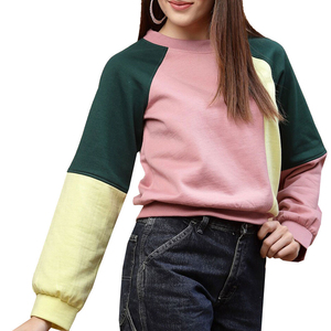 Sweat-shirts d'hiver pour femmes tendance, en coton/polyester, en molleton de coton, séchage rapide, contraste de couleurs, pull ample, streetwear élégant - Product Image 2
