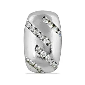 Perles rondes en zircone cubique argentée 3 mm et 6 mm, perles d'espacement et capuchons pour la fabrication de bijoux DIY, accessoires de bijouterie - Product Image 1