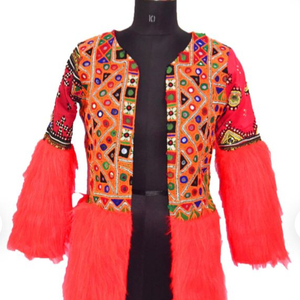 เสื้อแจ็กเก็ตสไตล์โบโฮขนสวยสไตล์วินเทจ,เสื้อแจ็กเก็ตสำหรับสวมใส่ในฤดูหนาวเป็นชุดที่มีคลาสสำหรับผู้หญิงขนสัตว์เทียม - Product Image 1