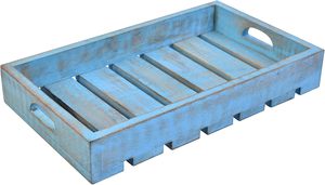 Bandeja de Madera para Servir, Decorativa, Colorida, Tradicional, para Café/Té/Bebidas, Sala de Estar/Restaurante, Bodas, Ecológica - Product Image 3