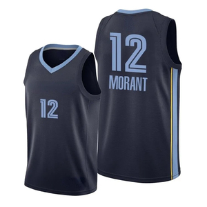Haute qualité équipe conception OEM Ja Morant 12 basket-ball uniforme chemise respirant Sport gilet hommes bleu personnalisé basket-ball porter maillot - Product Image 3