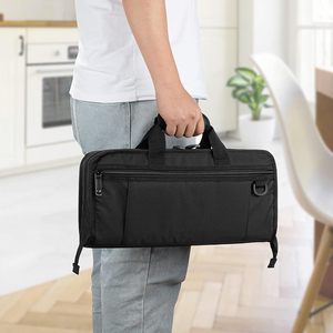 Sac de transport professionnel pour couteaux de chef, en tissu Oxford, avec fermeture éclair verrouillable - Product Image 6