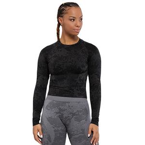 Diseña Tu Propia Camiseta Deportiva Personalizada para Mujer, Corte Ajustado, Diseño Estampado, Lavado Ácido, Manga Larga, Camiseta Deportiva de Manga Larga para Mujer - Product Image 1