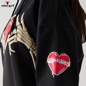 เสื้อฮู้ดดี้ลำลองแบบสวมใส่สบายสำหรับผู้หญิง  รับผลิตตามสั่งพร้อมปักโลโก้  ทรงหลวมไหล่ตก  ระบายอากาศได้ดี  ผ้าถัก - Product Image 5