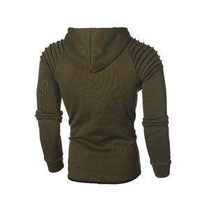 Sweat-shirt à capuche zippé pour homme, automne-hiver, brodé, écologique, coupe-vent, manches longues, sport - Product Image 2