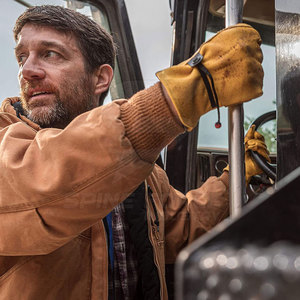 Gants et mitaines en cuir respirant pour hommes, respectueux de l'environnement, quatre saisons, pour l'extérieur, en matériau souple, pour le travail, protection globale des mains - Product Image 6