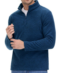 Nuevo diseño transpirable Casual deportes senderismo 14 cremallera cuello alto suéter polar suéteres hombres sudaderas cálidas - Product Image 1