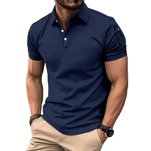 Camiseta de manga corta informal de talla grande para hombre, logotipo personalizado, tela transpirable, Golf comprimido para diseño de impresión, venta al por mayor - Product Image 6