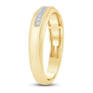 Anillo de compromiso de oro macizo de 4mm con media banda de oro de 18 quilates para mujer con diamantes de 1 quilate directamente del mayorista - Product Image 2