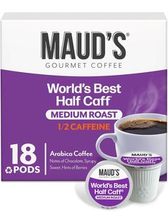 Cápsulas de Café Maud's Half Caff, 18 unidades, Café Tostado Medio en Cápsulas Individuales – Café 100% Arábica - Product Image 1