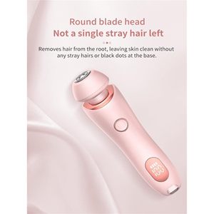 Maquinilla de Afeitar Eléctrica 2 en 1 para Mujer, Húmeda y Seca, con Doble Cuchilla, Resistente al Agua IPX7, para Piernas, Brazos, Axilas, Área del Bikini, Afeitadora Facial Rotatoria de Repuesto - Product Image 4