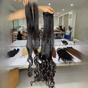 Raides Ondulés Super Double Dessiné Vietnamien Raw Naturel Extensions de Cheveux Humains Meilleur Prix de Gros - Product Image 3