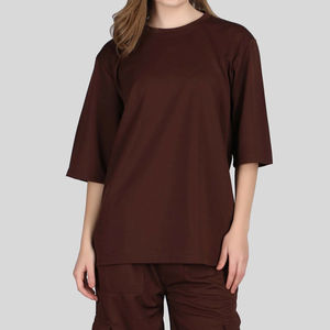 T-shirts pour femmes, amples, à manches courtes, couleur unie, 100% coton, respirants, confortables, grande taille, streetwear, prix bas - Product Image 5