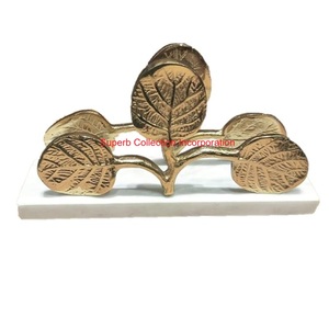 Porte-serviettes en métal de conception de feuille d'or de luxe pour la cuisine et le restaurant plaqués or de finition décorative de support de papier de soie - Product Image 1