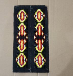 แพทช์ทำด้วยมือลูกปัดสีฟ้าแพทช์งานฝีมือพื้นเมืองลูกปัดไข่มุกงานปักตามสั่ง - Product Image 2