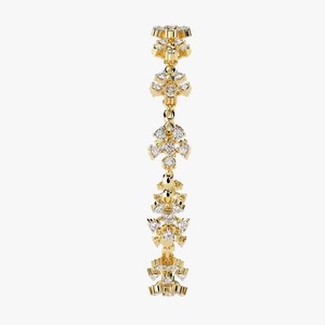 Bracelet tennis élégant en or moissanite et diamant pour femme, bijoux fins couleur or jaune/rose/blanc 10K / 14K - Product Image 5