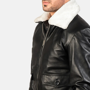 Chaqueta de cuero de invierno de estilo de calle para hombre, chaqueta de moda de piel de oveja cálida de alta calidad, chaqueta a la venta para hombre, envío DDP - Product Image 5