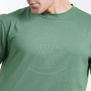 Athletic <b>Men's</b> Gym T-<b>Shirt</b> 100% Cotton Lightweight Breathable <b>Stretch</b> Quick Dry Eco-Friendly Fitness Workout Top Performance - Product Image 5