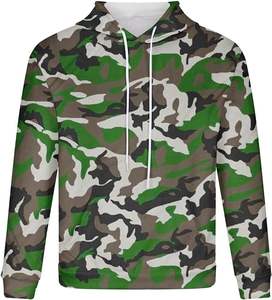 OEM logotipo personalizado de alta calidad con estilo Streetwear de los hombres de invierno sudaderas con capucha de camuflaje de talla grande esencial gran oferta - Product Image 1