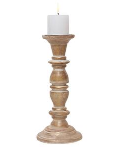 Farmhouse Handmade Table Top Tall <b>Christmas</b> Wooden Pillar Candle Holder Rustic Wood Seaside Pillar Stand Candlestick Holders - Product Image 1