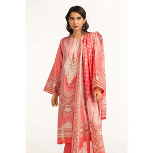 IUSTKSD-2104 ชุดสูทลายพิมพ์ลายสนามหญ้า 3 ชิ้นสำหรับฤดูร้อนพร้อมรายละเอียดงานปัก หรูหราและมีสไตล์ - Product Image 3