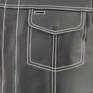 Chaleco de Cuero Vacuno 100% Genuino para Hombre, Estilo Casual, Talla Grande, Transpirable, Personalizable, Servicio OEM, Nueva Llegada - Product Image 5