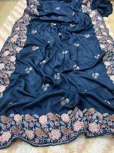 Saree con estampado Digital de lino, Saree de algodón de alta calidad, compra del proveedor de la India - Product Image 3