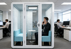 Cabines téléphoniques insonorisées pour bureaux, cabines téléphoniques mobiles, cabines de réunion portables insonorisées - Product Image 5