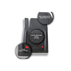 Alfombrilla de suelo universal cromada roja modelo Volkswagen Crafter tipo piscina 2013 - Product Image 4