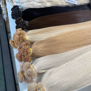 Extensions de cheveux humains vierges de haute qualité, 100g, 28 pouces, ondulation naturelle, pointe plate, couleur marron, prix de gros, magnifiques couleurs - Product Image 1