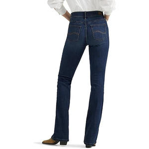 Pantalones vaqueros elásticos de cintura alta para mujer, pantalones vaqueros colombianos ajustados con realce de glúteos y botones con el logotipo de la demanda del cliente - Product Image 3