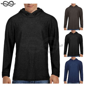Mens Winter <b>Gym</b> Workout Active Long Sleeve Pullover Zipper-Up Fleece 100% Cotton Quick Dry Breathable Casual <b>Hoodie</b> - Product Image 2