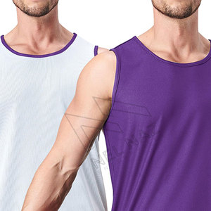 Camiseta de práctica de baloncesto de malla Reversible para hombre, camiseta de baloncesto juvenil sin mangas de secado rápido BSCI, poliéster, ropa deportiva - Product Image 6