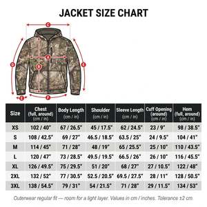 Unisex <b>Camouflage</b> Fleece Hooded Zipper-Front Hiking Jacket - Product Image 6