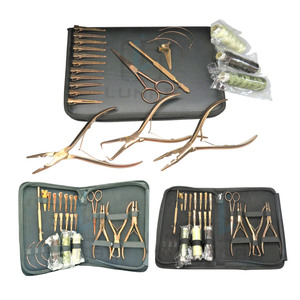 Outils d'extension de cheveux Pro, pince en acier inoxydable, crochet, aiguilles en forme de C, petits ciseaux de coupe de cheveux, aiguilles et fils en forme de C - Product Image 1
