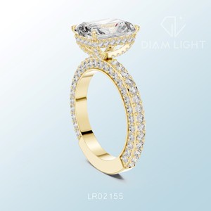 Bague solitaire en or blanc 14 carats avec diamant rond taille radiant, clarté VS, certifiée, bijou élégant pour mariage, fiançailles, cadeau - Product Image 6