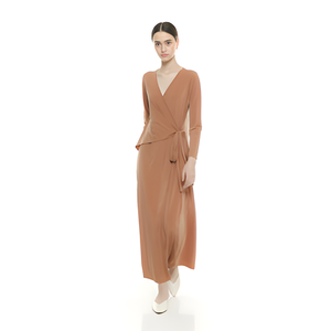 Tifan's Trendy High Quality Maxi Dress para mujer Soft Hand Feel Durable Formal Womenswear Pencil Silhouette Knitted Fabric - Product Image 1