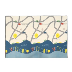 Tapis de jeu double-face 100x140x0,7 cm XPE pour bébé-Tapis de jeu enroulable imperméable non toxique coloré pour les enfants. - Product Image 4