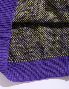 Suéter Cárdigan de Invierno con Patrón Retro de Patchwork, Detalle de Botones, Tejido Colorido, Cuello en V, Estilo Casual y Urbano para Hombre y Mujer - Product Image 4