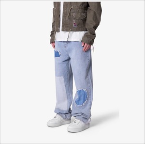 Pantalones Vaqueros de Mezclilla Gruesos de 16 oz Personalizados de Fábrica, Estilo Urbano, Lavado Intenso, Pierna Ancha, Lavado a la Piedra, Holgados, Rectos, Estilo Baggy para Hombre - Product Image 5