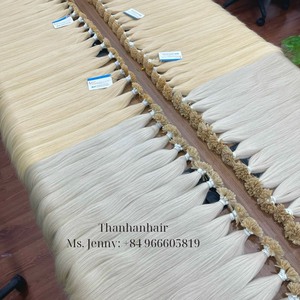 Extensions de cheveux à la kératine Extensions de pointes plates de couleur blonde Cheveux de très haute qualité prêts à expédier - Product Image 1