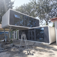 Maison-bateau de luxe modulaire moderne, maison flottante préfabriquée avec intérieur complet, structure stable, fabricant direct