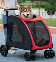 Poussette pour animaux de compagnie, chien, chat, dessin animé, confortable, légère, robuste, pliable, 4 roues, imperméable, écologique, 32 kg, voyage