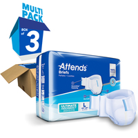 Attends Briefs Ultimative Saugfähigkeit GROSS. Tasche 24. Windeln für Erwachsene, Einweg-Inkontinenzprodukte (Größen 44-58 Zoll)