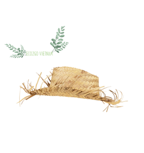 หมวกฟางชายหาด2025สำหรับฤดูร้อนหมวกฟางพร้อมโลโก้ตามสั่งทำจาก100% ธรรมชาติโดย Eco2go เวียดนาม - Product Image 2