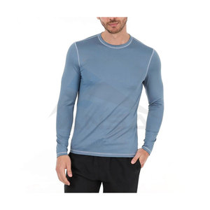 Camisetas Deportivas de Manga Larga con Cuello Redondo para Hombre, Tallas Grandes, Más Vendidas, OEM, Nuevas, Tejido de Alto Rendimiento - Product Image 2
