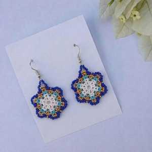 Boucles d'oreilles perlées artisanales Neelkanth, bijoux de corps tendance - Product Image 1