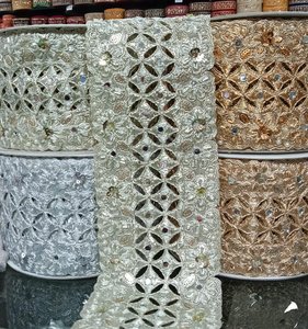 Encajes Bordados con Cuentas y Lentejuelas de Organza Ecológicos de Lujo Hechos a Medida, Tallas Amplias, Diseño de Animales de Fantasía para Ropa y Hogar - Product Image 2