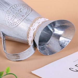 Pichet à lait galvanisé Décor Vintage French Pitcher Vase Farmhouse Decorative Pitcher Metal Rustic Vase Watering Milk Jug Can - Product Image 4